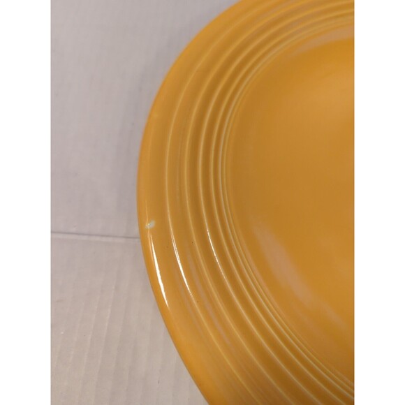 Fiestaware Fiesta Plate Charger Mustard Yellow 12" Vintage Yellow Round Wet Foot - Picture 3 of 9